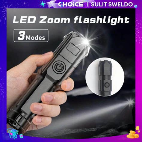 Poweful Bright Focusing Led Flashlight Outdoor Portable Home .